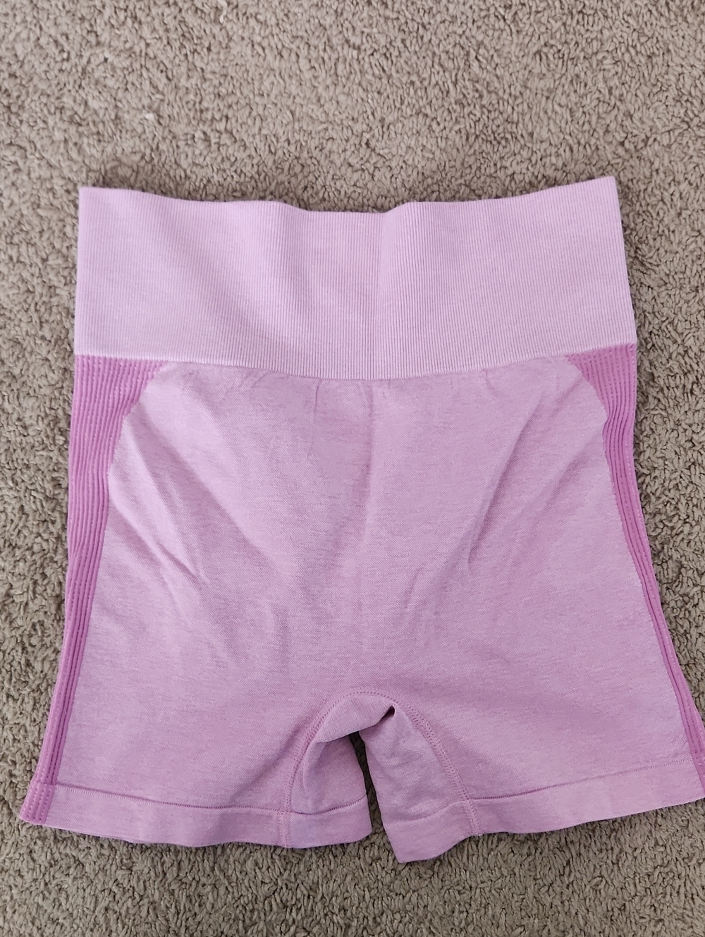 Seamless High-Waist Lavender Bike Shorts